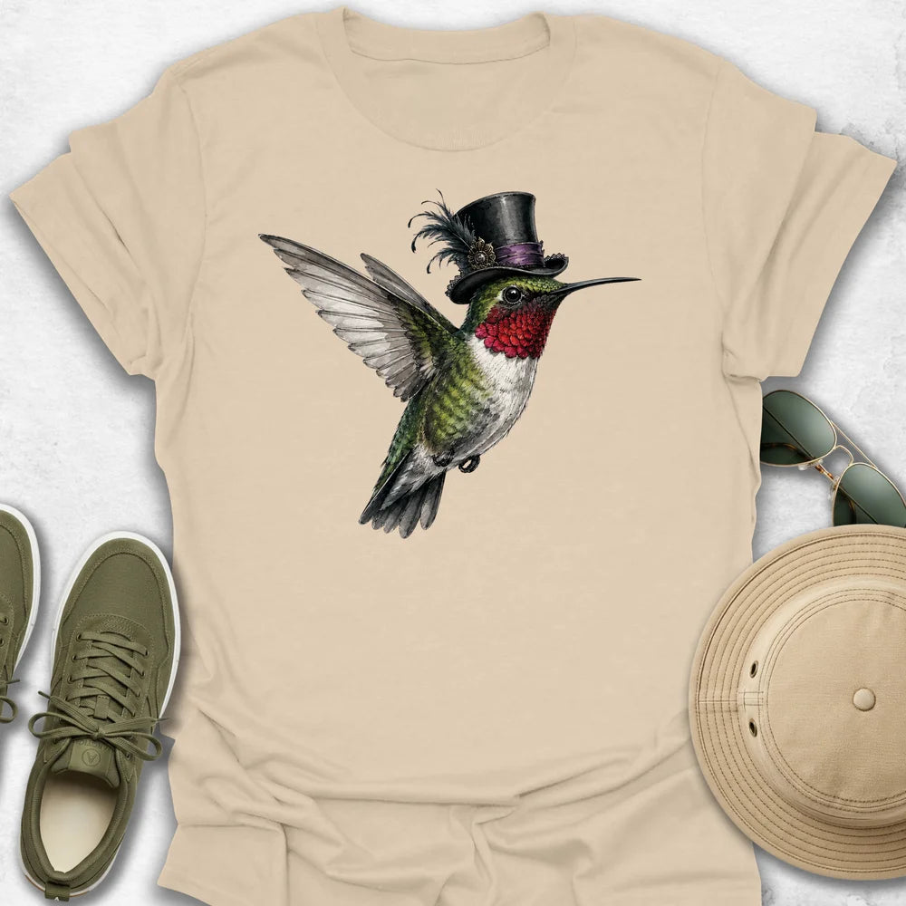 Hummingbird With a Dapper Top Hat T-Shirt