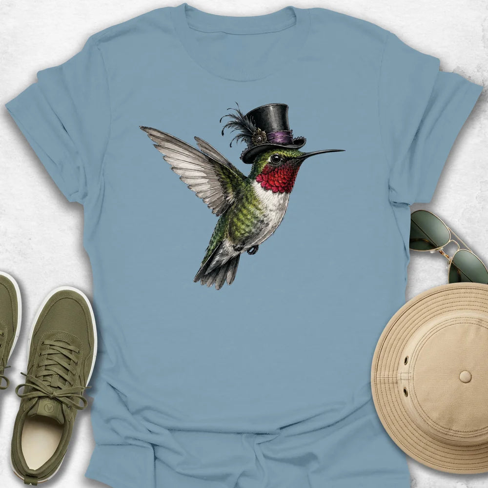 Hummingbird With a Dapper Top Hat T-Shirt
