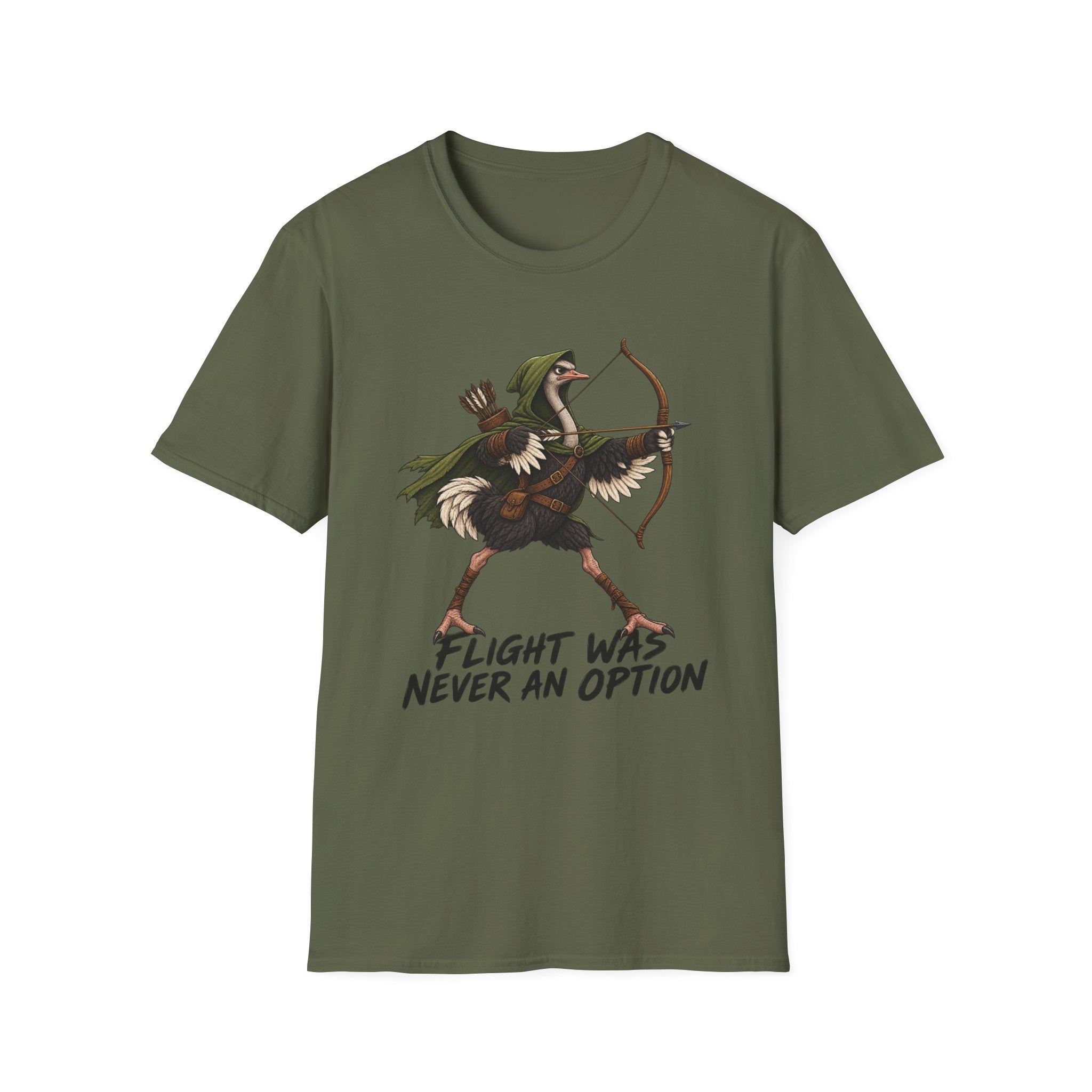 Ostrich Drawing a Longbow T-Shirt