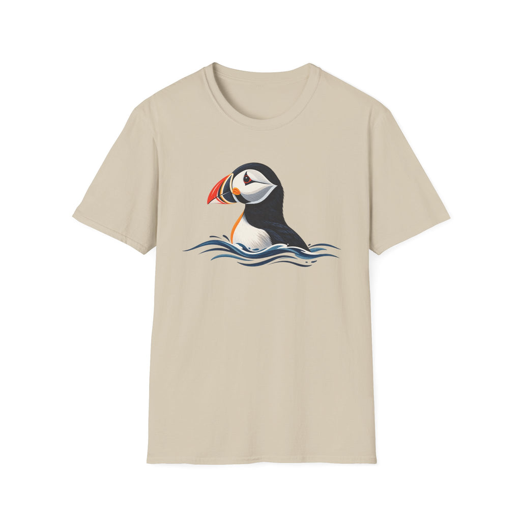 Puffin Rising Through Waves T-Shirt