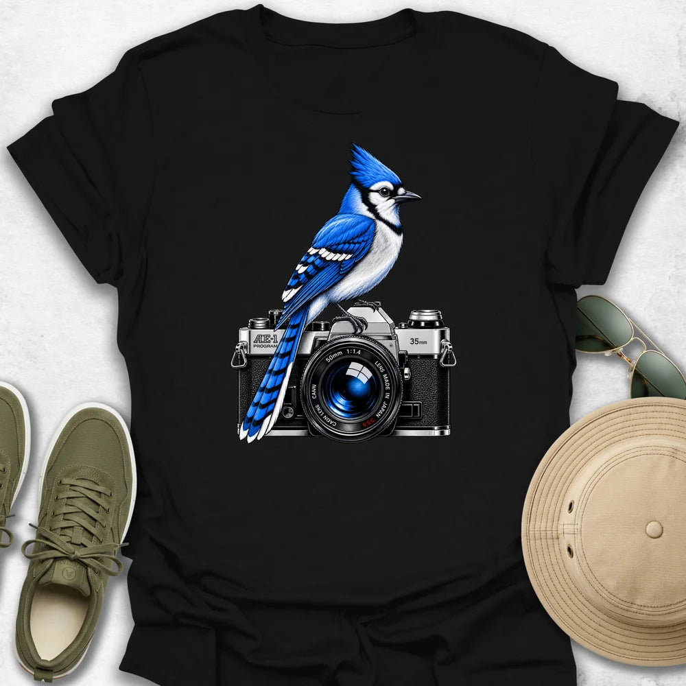 Blue Jay on Camera T-Shirt