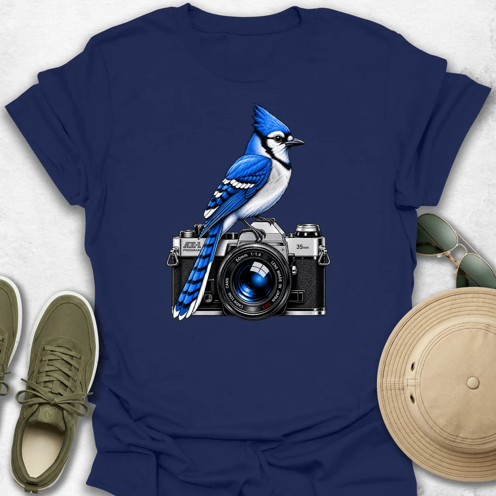 Blue Jay on Camera T-Shirt
