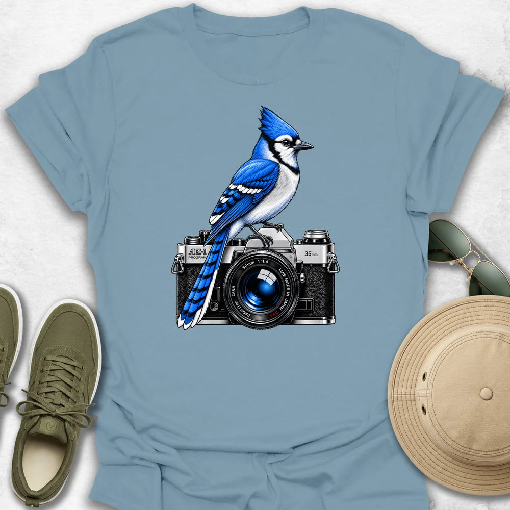 Blue Jay on Camera T-Shirt