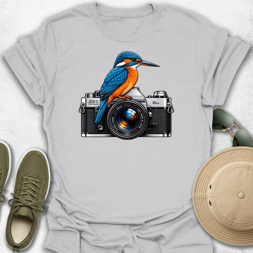 Kingfisher on Camera T-Shirt