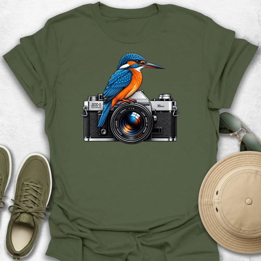 Kingfisher on Camera T-Shirt