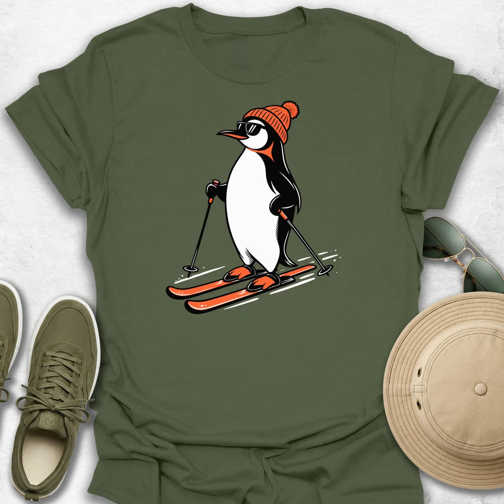 Penguin on Skis T-Shirt