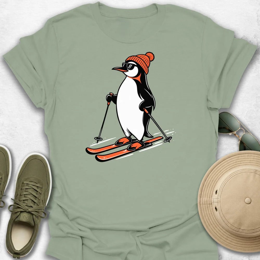 Penguin on Skis T-Shirt