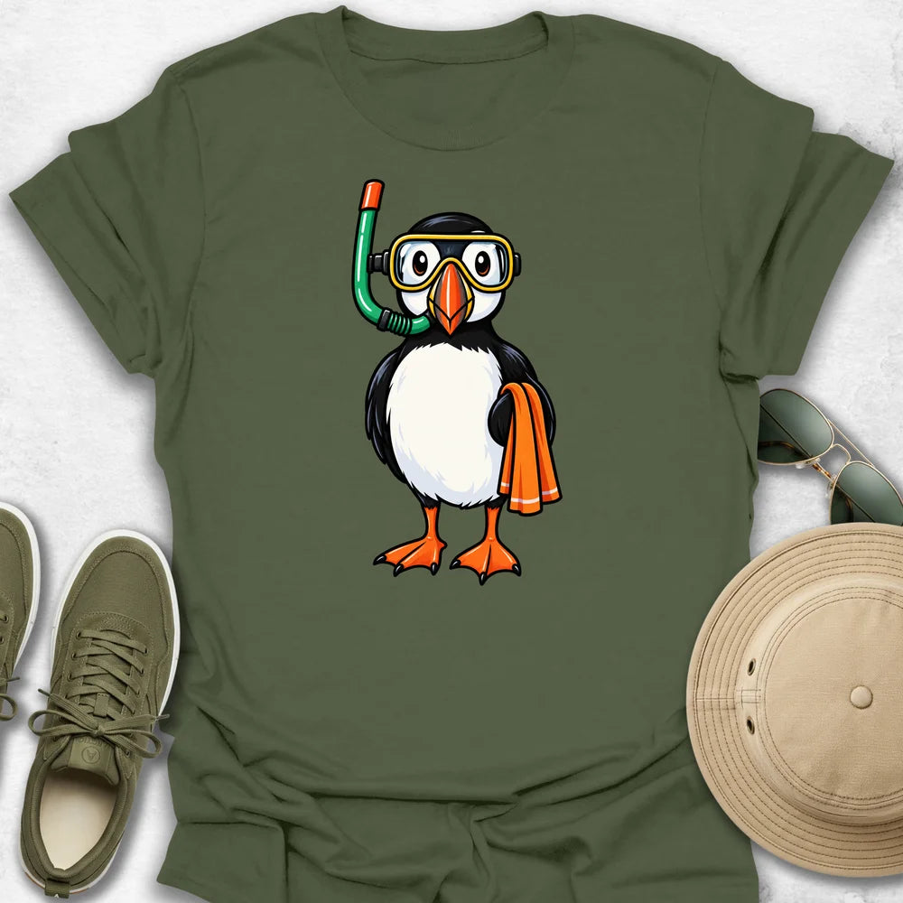 Snorkeling Puffin T-Shirt