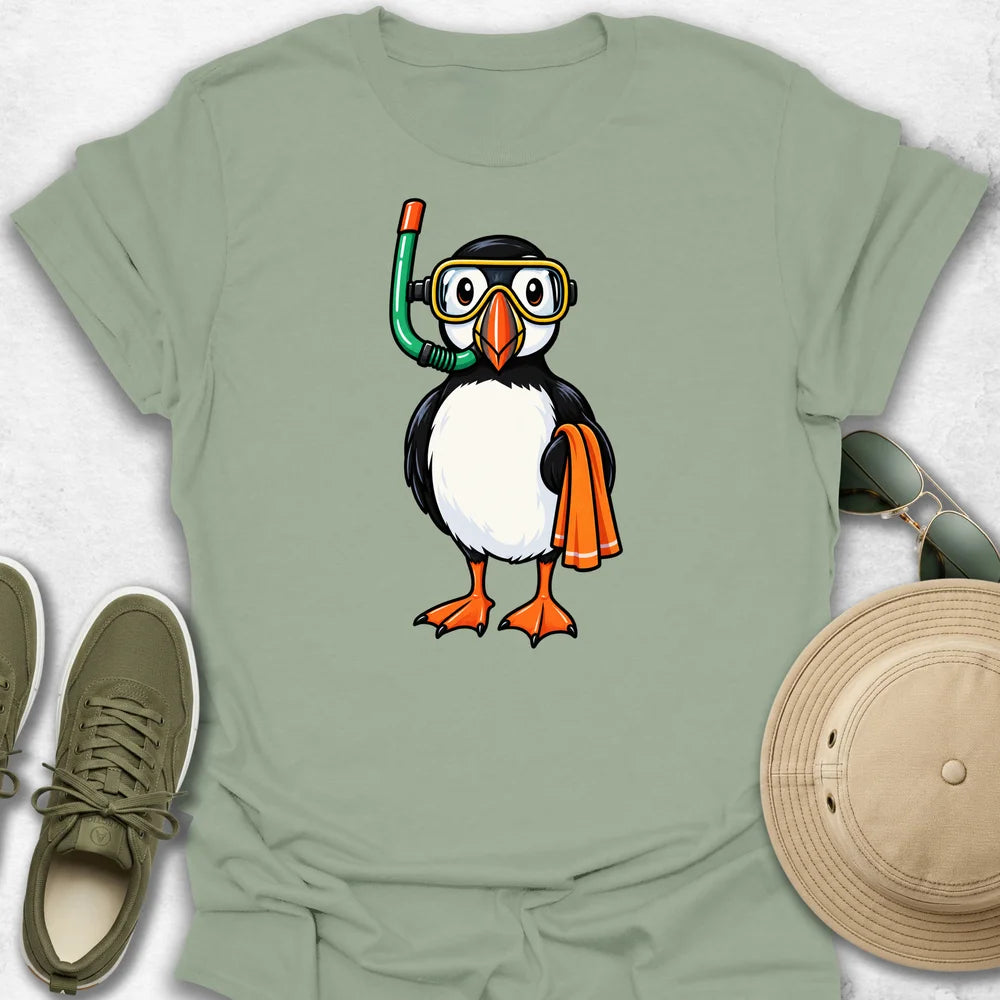 Snorkeling Puffin T-Shirt