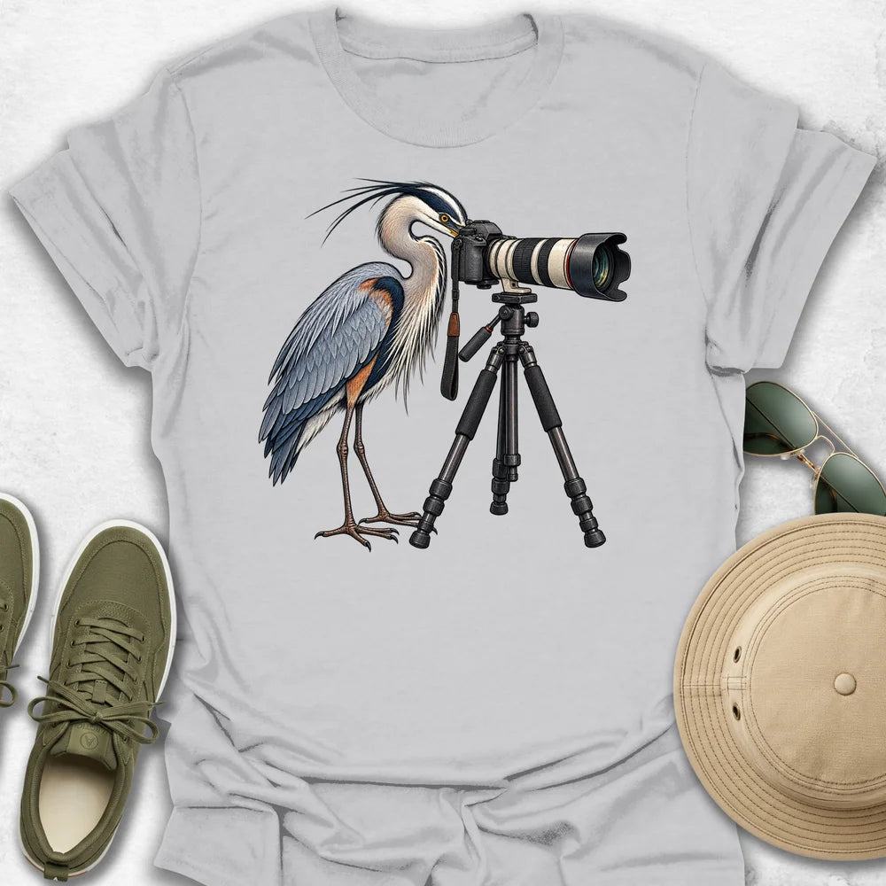 Heron Photographer T-Shirt