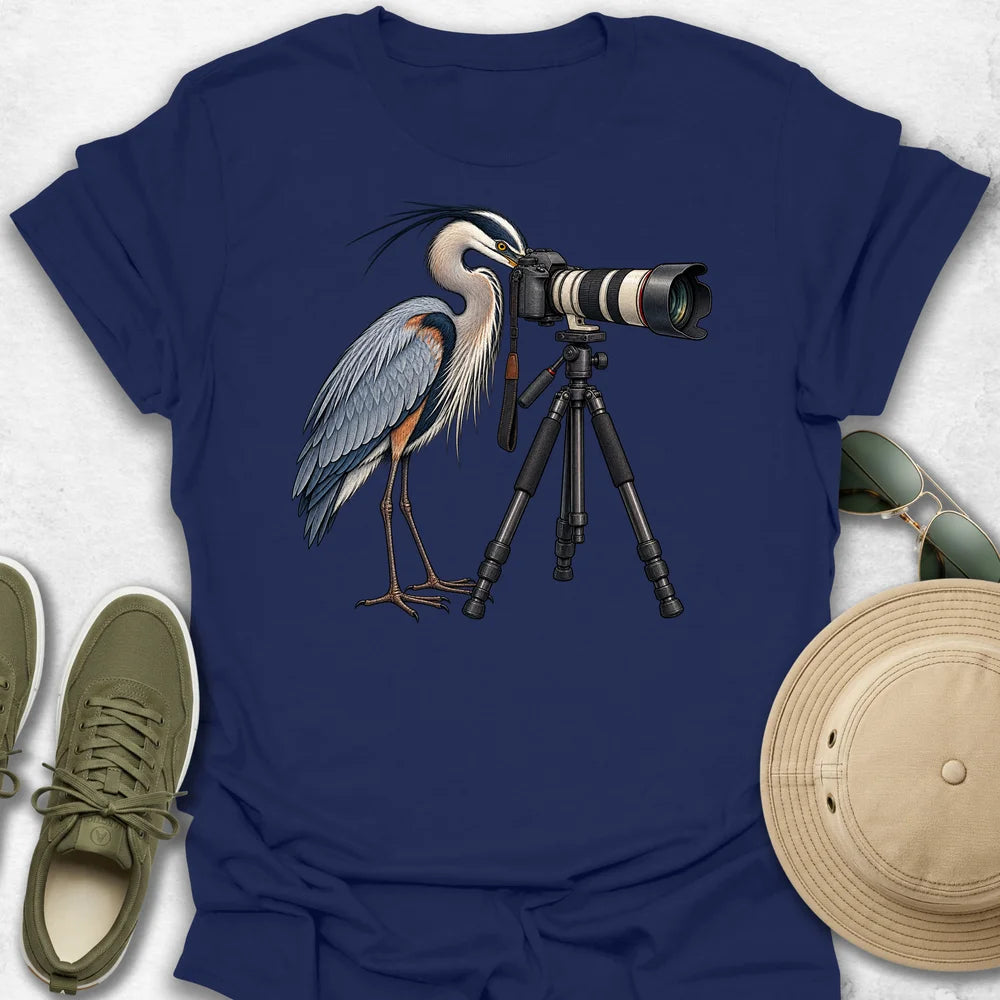 Heron Photographer T-Shirt
