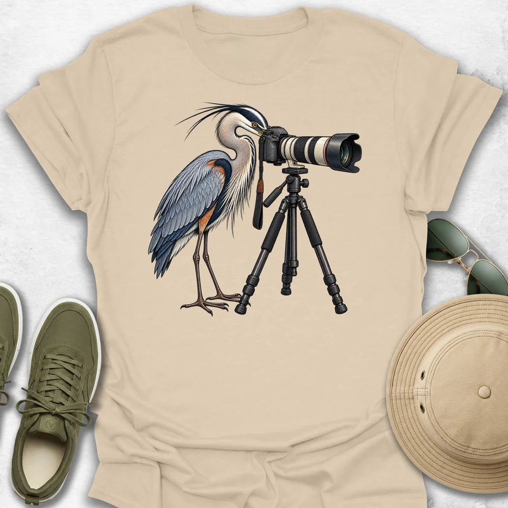 Heron Photographer T-Shirt