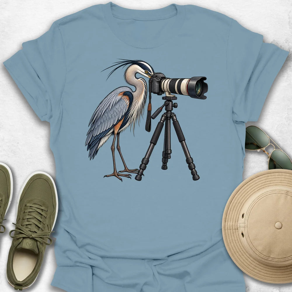 Heron Photographer T-Shirt