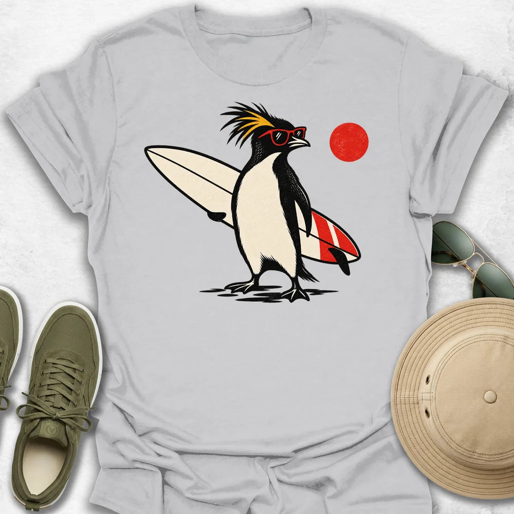 Cool Penguin Surfer T-Shirt