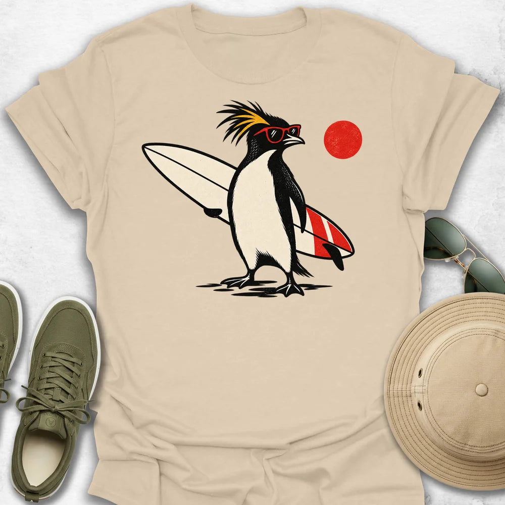 Cool Penguin Surfer T-Shirt