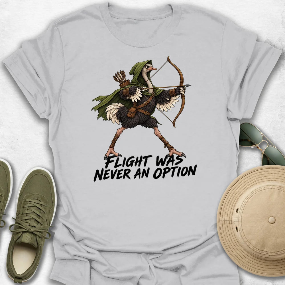 Ostrich Drawing a Longbow T-Shirt