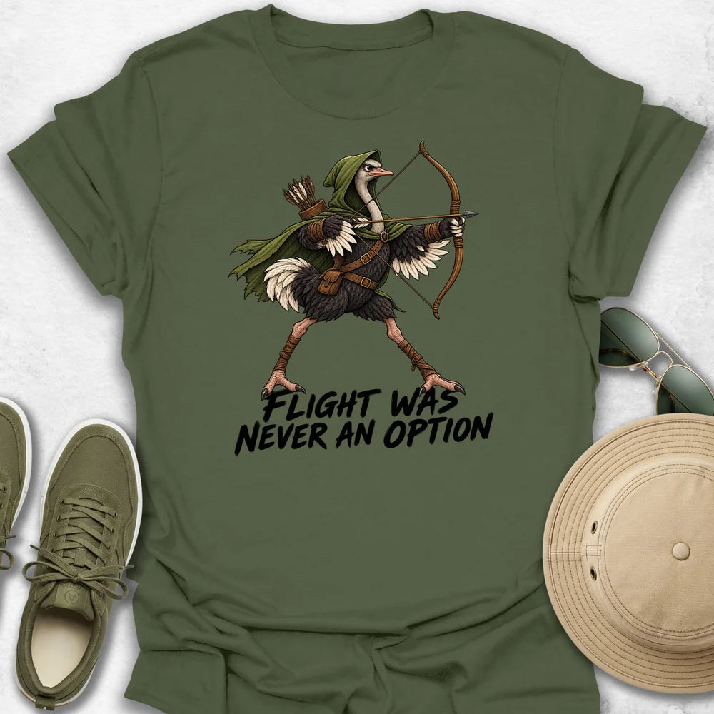 Ostrich Drawing a Longbow T-Shirt