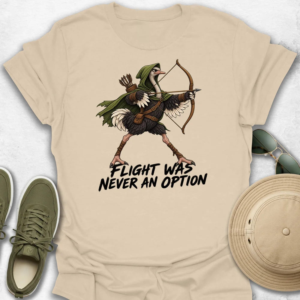 Ostrich Drawing a Longbow T-Shirt