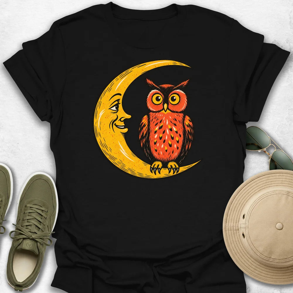 Crescent Moon and Owl T-Shirt