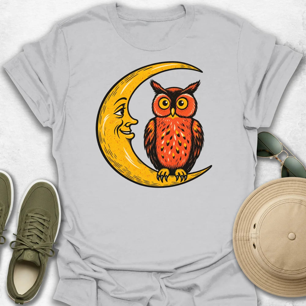 Crescent Moon and Owl T-Shirt