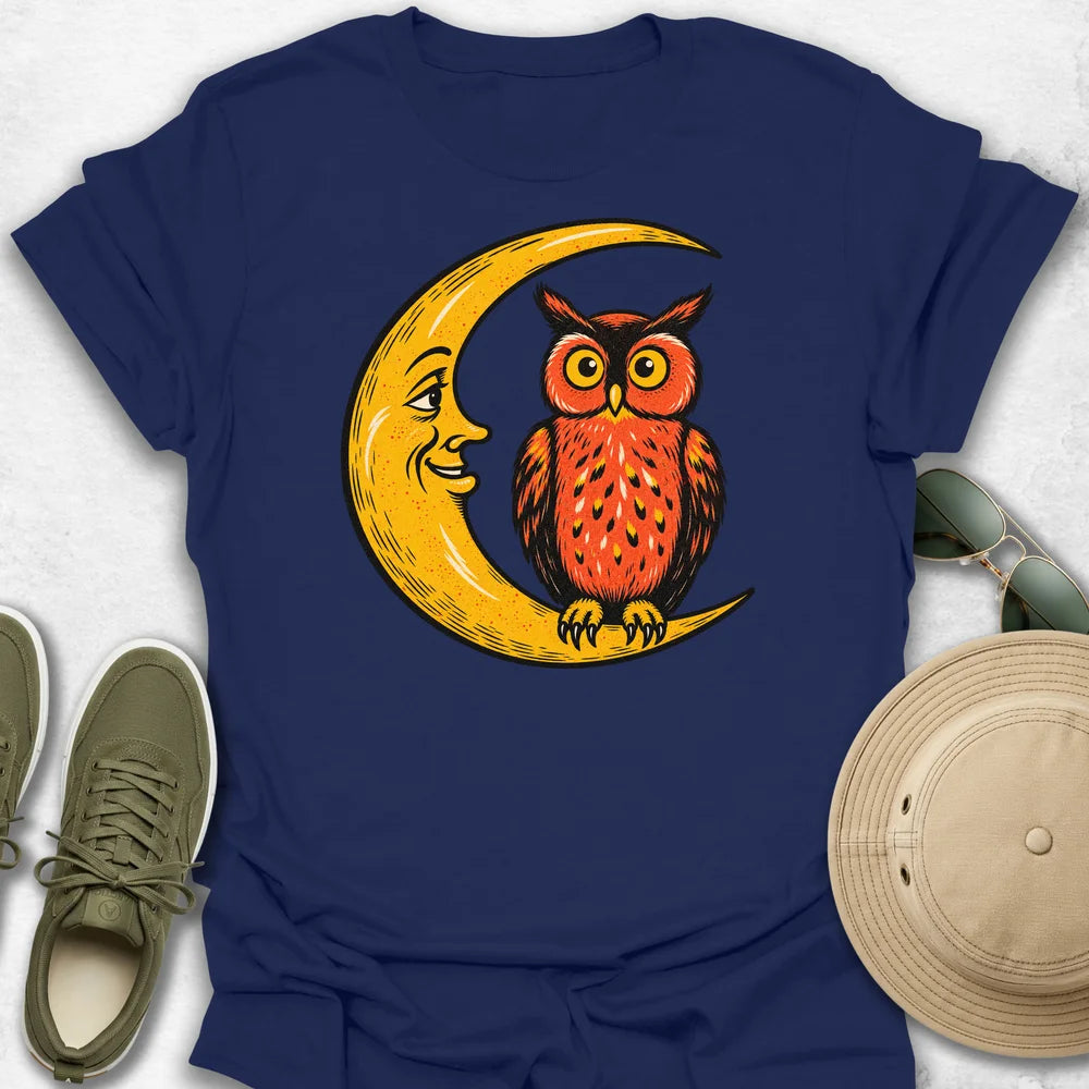 Crescent Moon and Owl T-Shirt