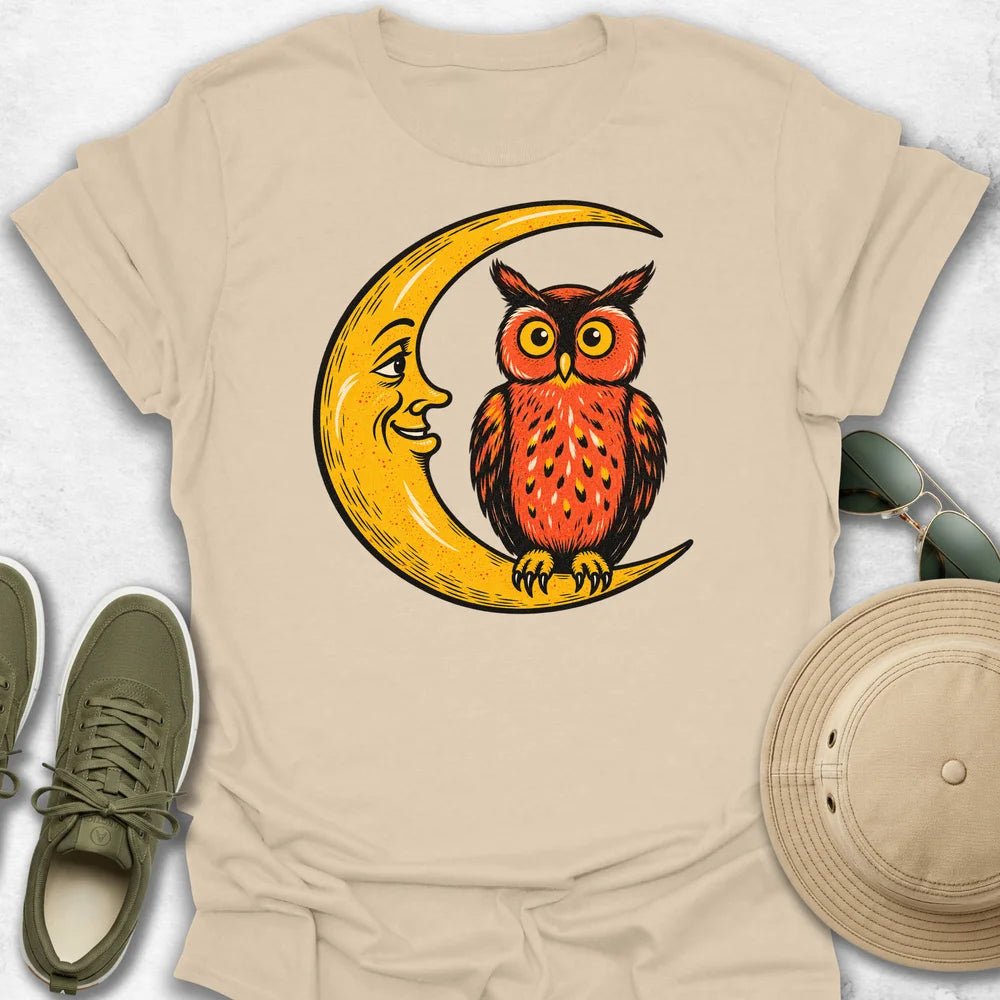 Crescent Moon and Owl T-Shirt