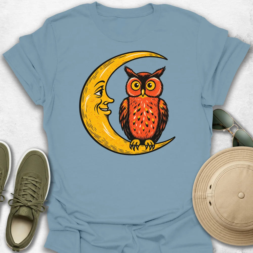 Crescent Moon and Owl T-Shirt