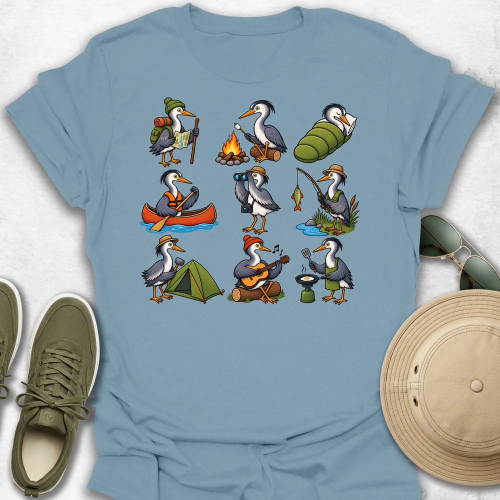 Camping Heron Adventure T-Shirt