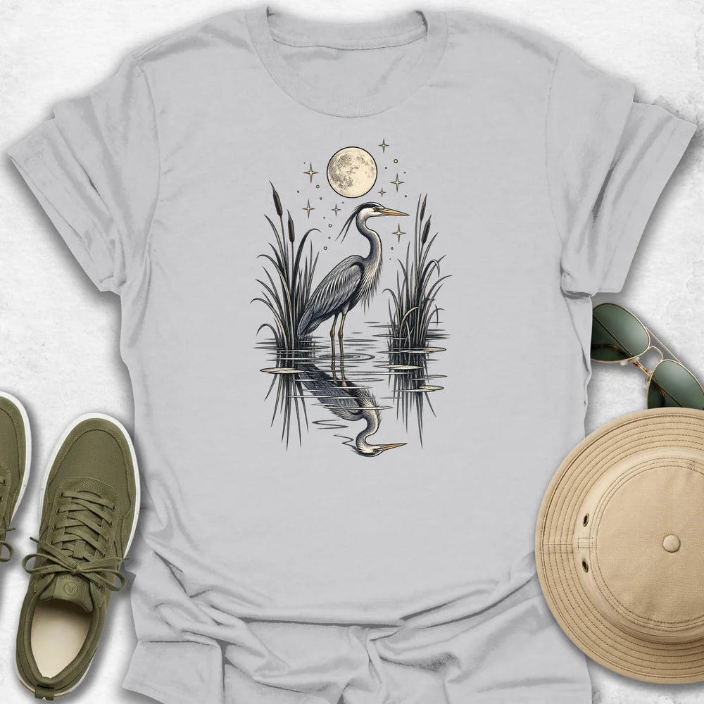 Moonlit Heron T-Shirt