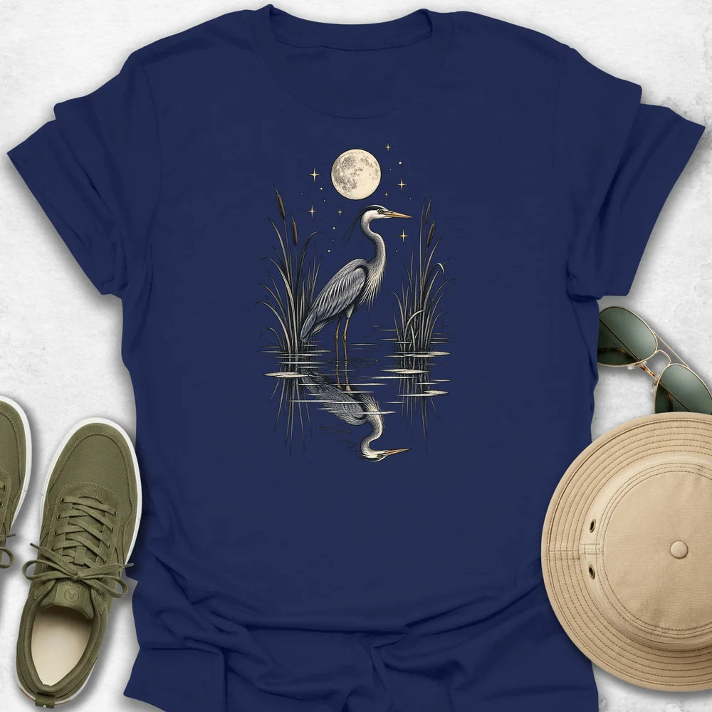 Moonlit Heron T-Shirt