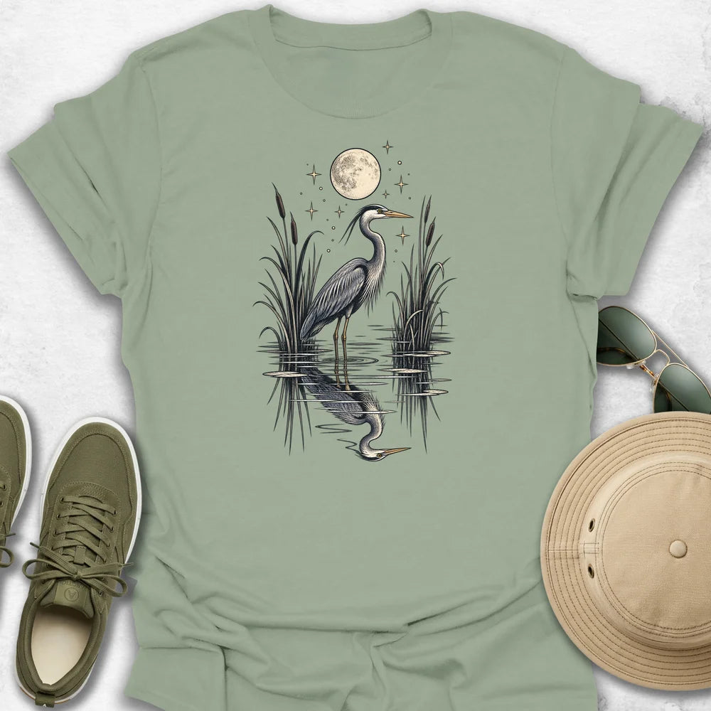 Moonlit Heron T-Shirt