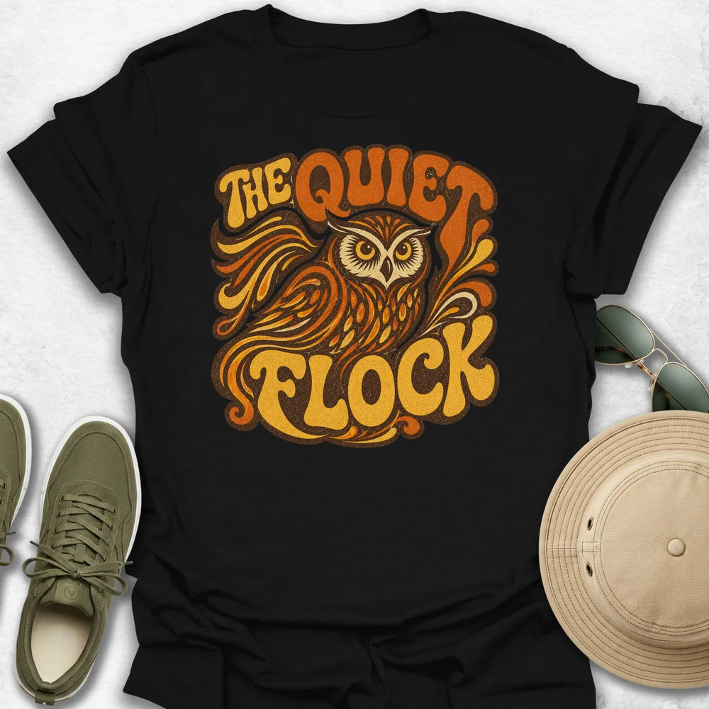 The Quiet Flock Psychedelic Owl T-Shirt