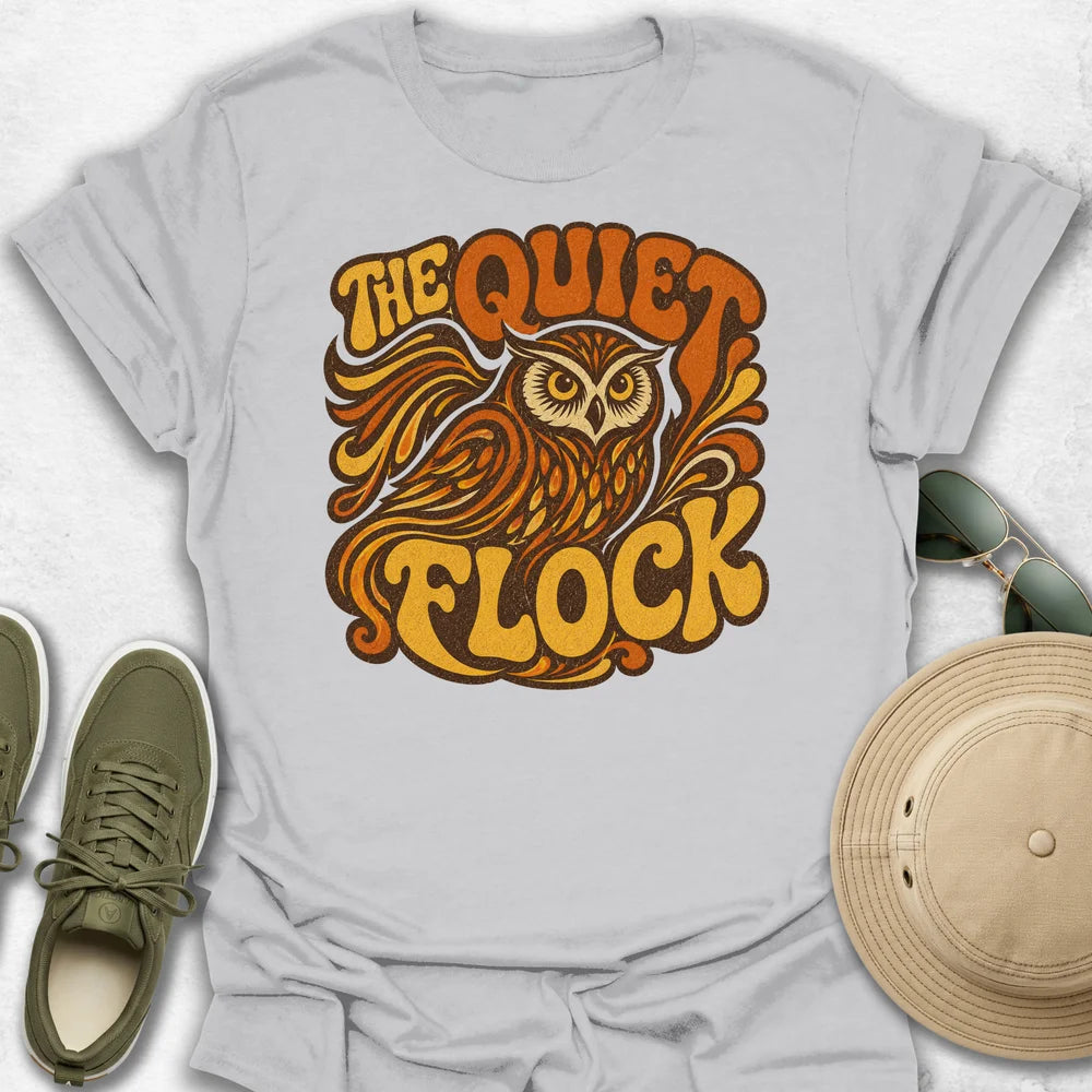 The Quiet Flock Psychedelic Owl T-Shirt