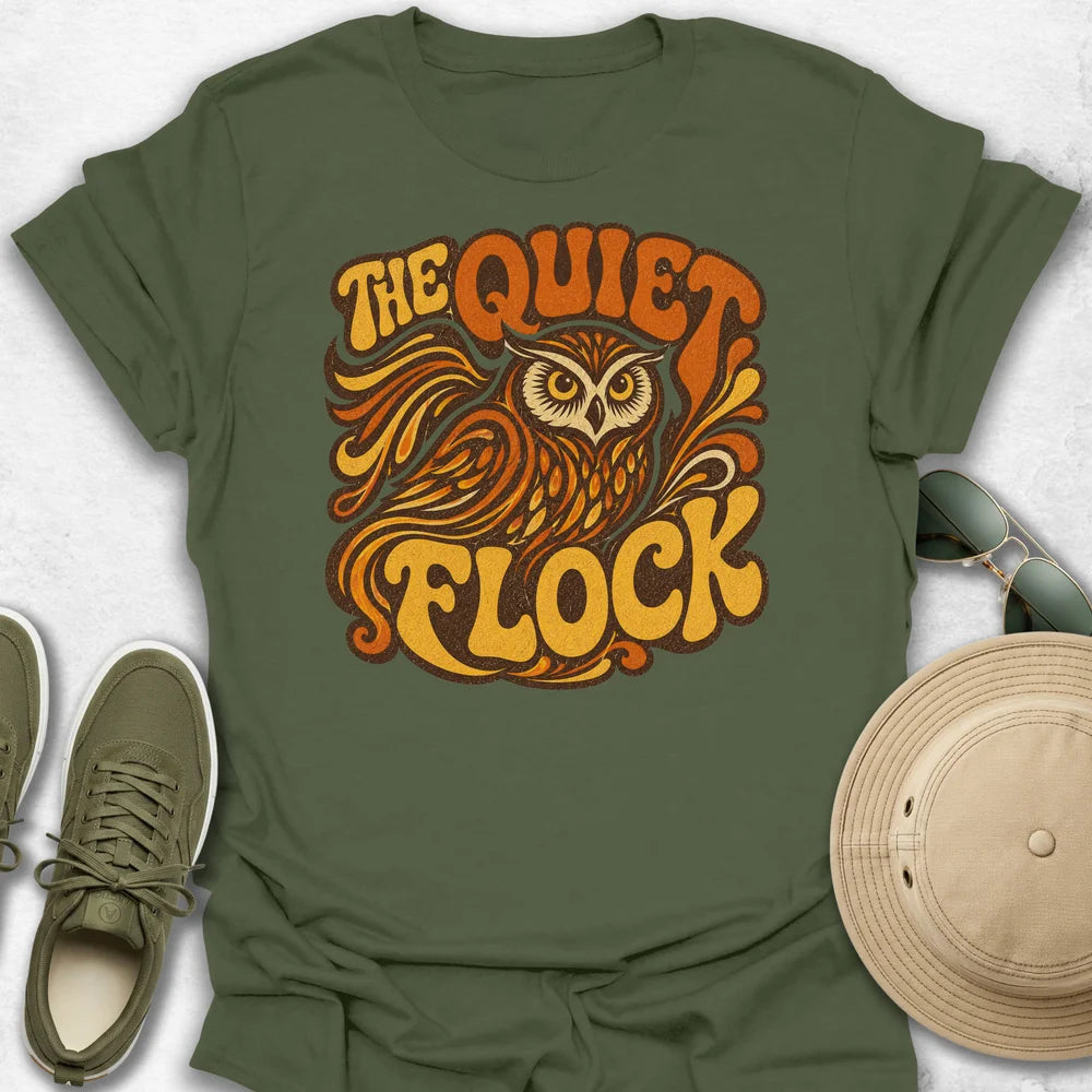 The Quiet Flock Psychedelic Owl T-Shirt