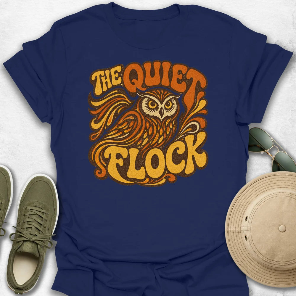 The Quiet Flock Psychedelic Owl T-Shirt