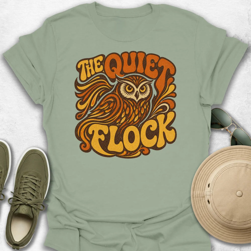 The Quiet Flock Psychedelic Owl T-Shirt