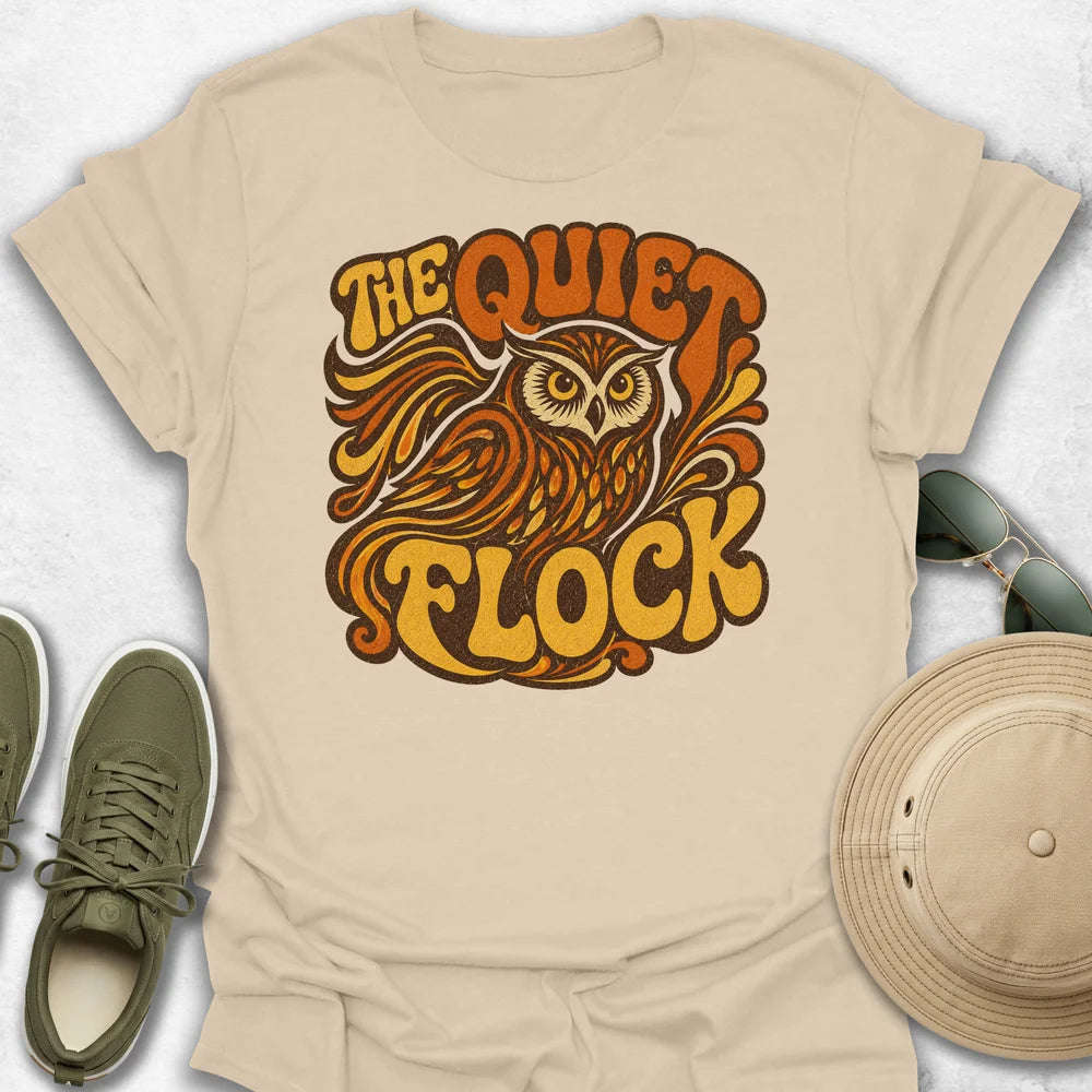 The Quiet Flock Psychedelic Owl T-Shirt