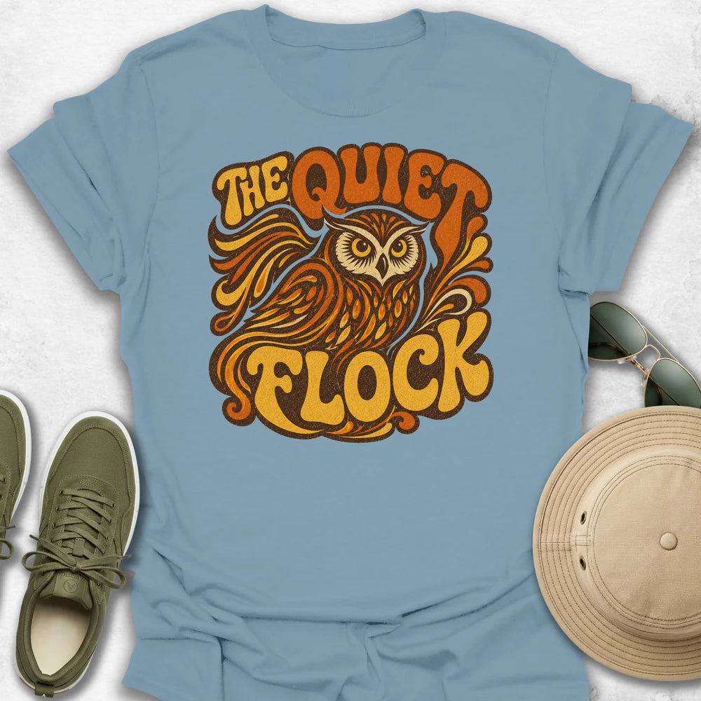 The Quiet Flock Psychedelic Owl T-Shirt