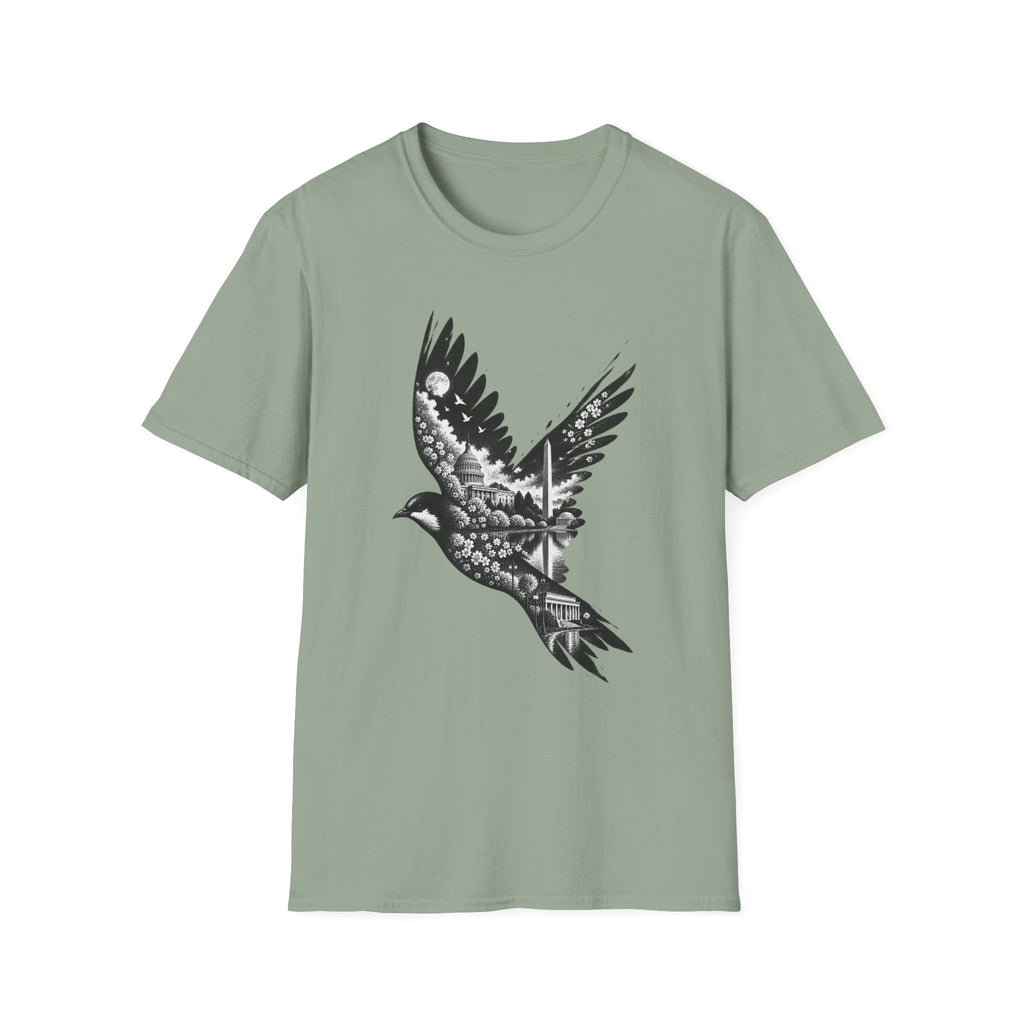 Washington Cityscape Bird in Flight T-Shirt