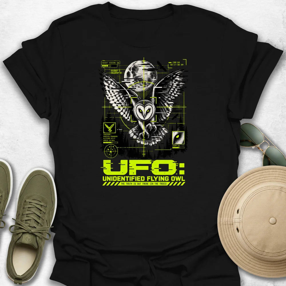 UFO Unidentified Flying Owl T-Shirt