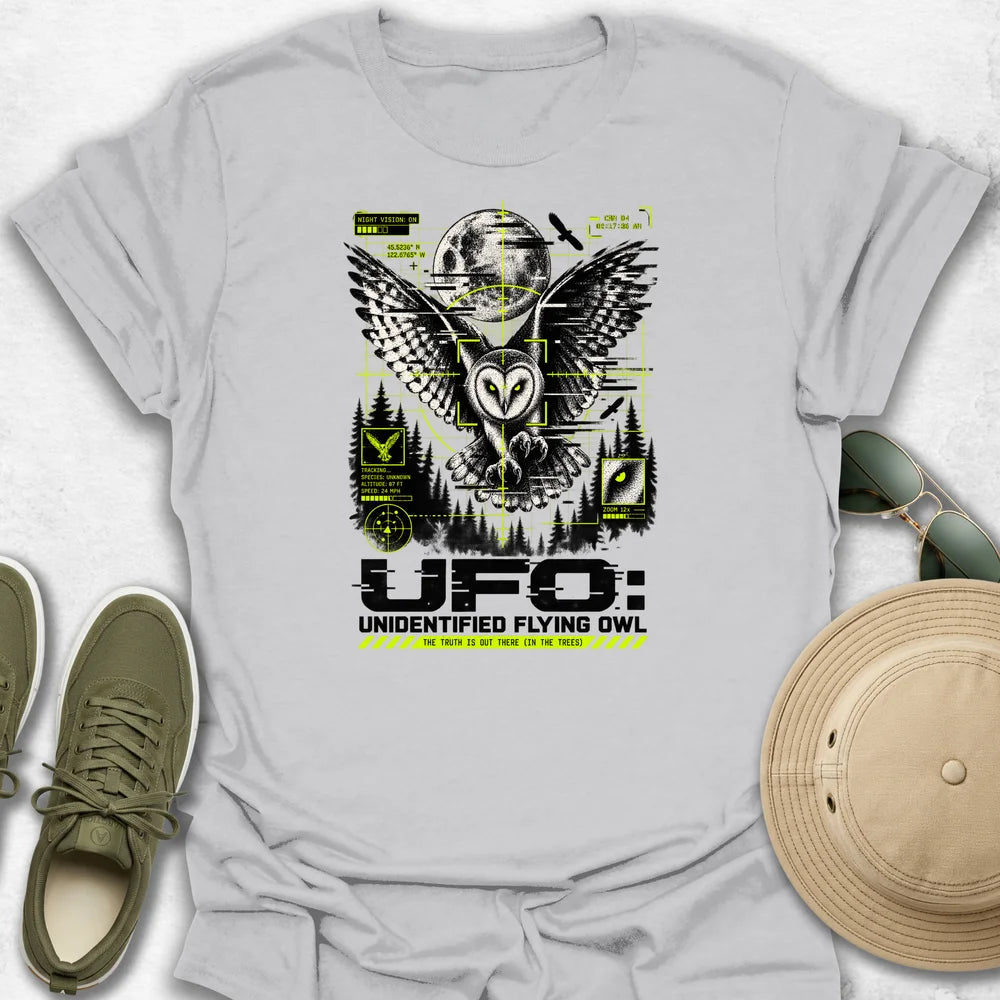 UFO Unidentified Flying Owl T-Shirt
