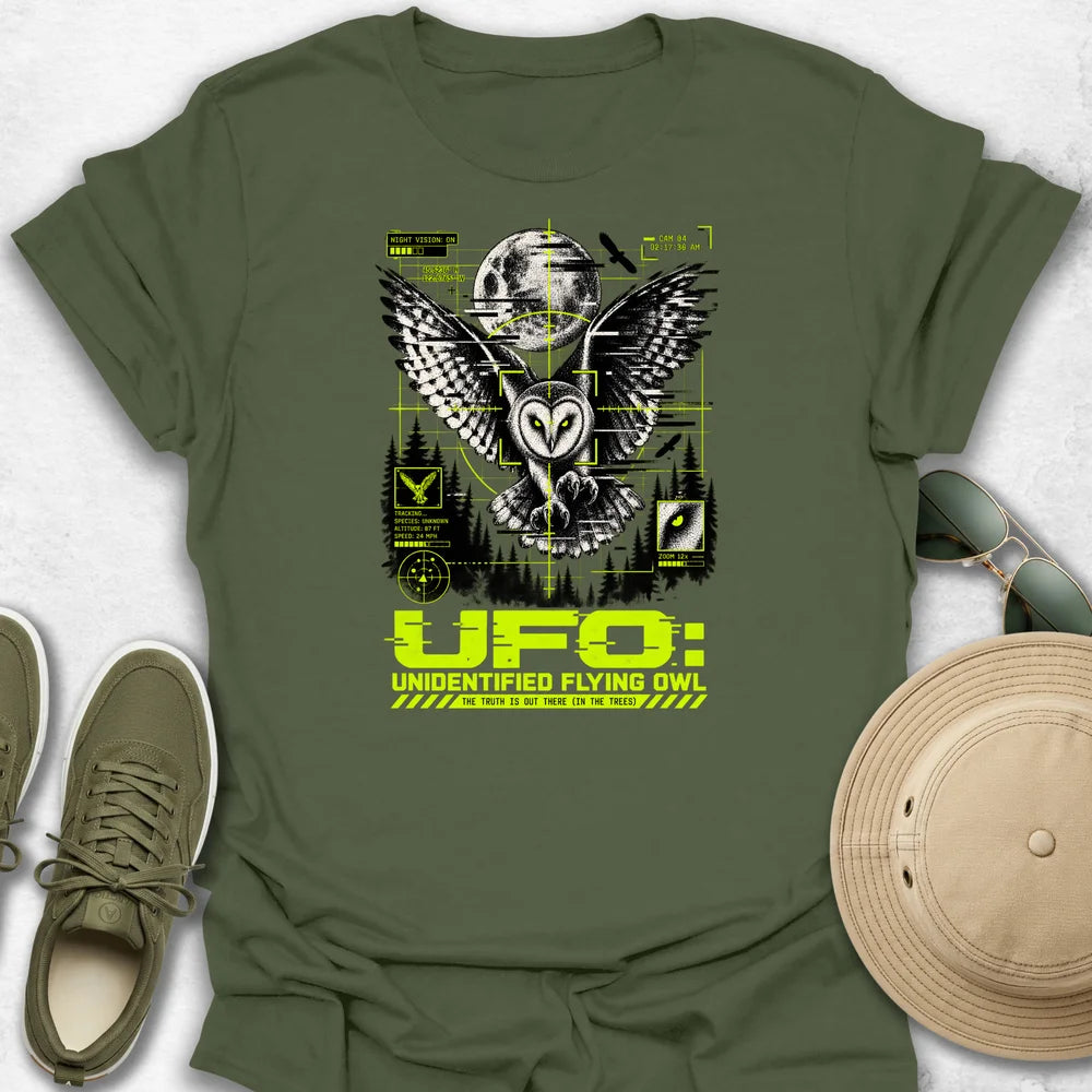 UFO Unidentified Flying Owl T-Shirt