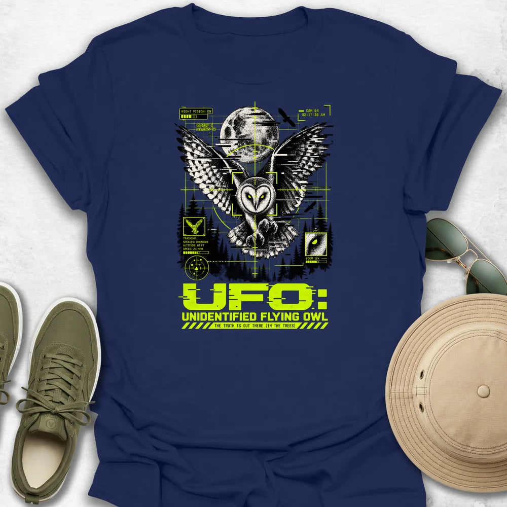 UFO Unidentified Flying Owl T-Shirt