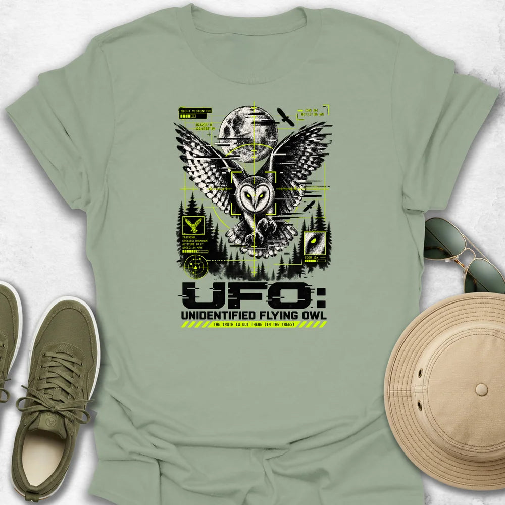 UFO Unidentified Flying Owl T-Shirt