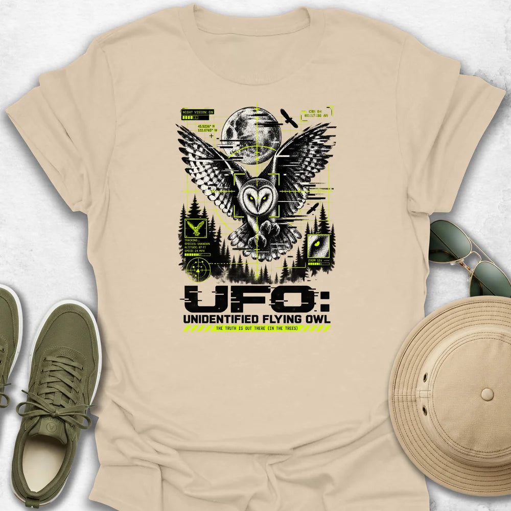 UFO Unidentified Flying Owl T-Shirt