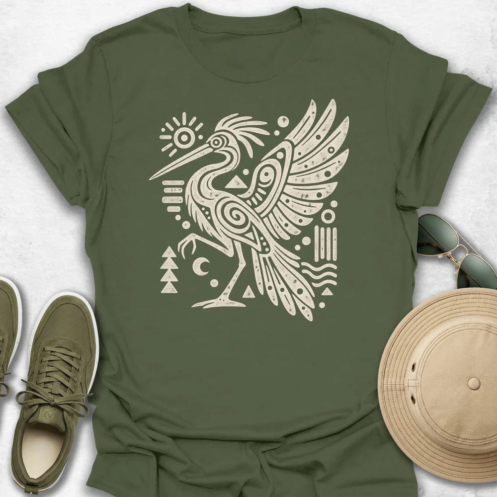 Tribal Heron T-Shirt