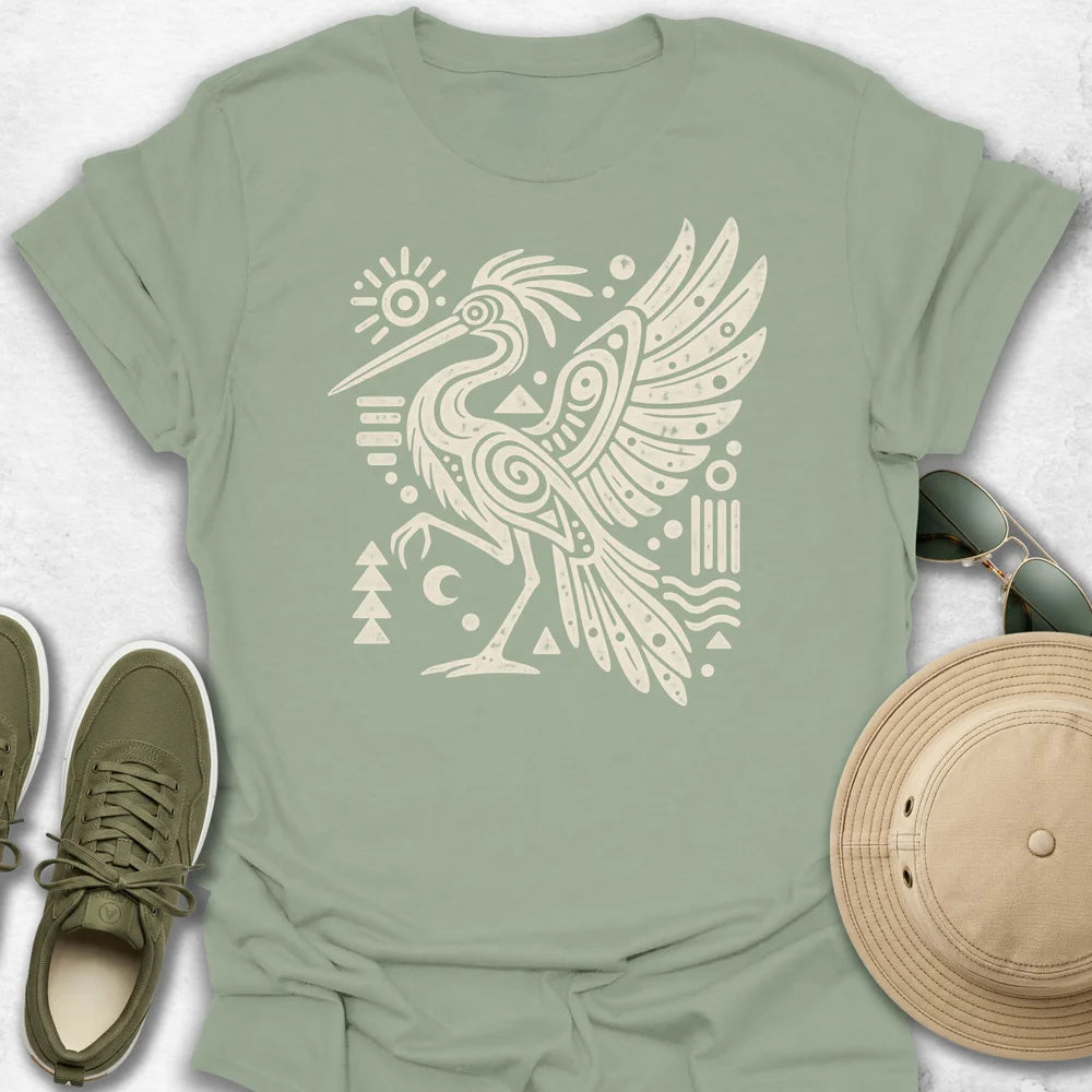 Tribal Heron T-Shirt