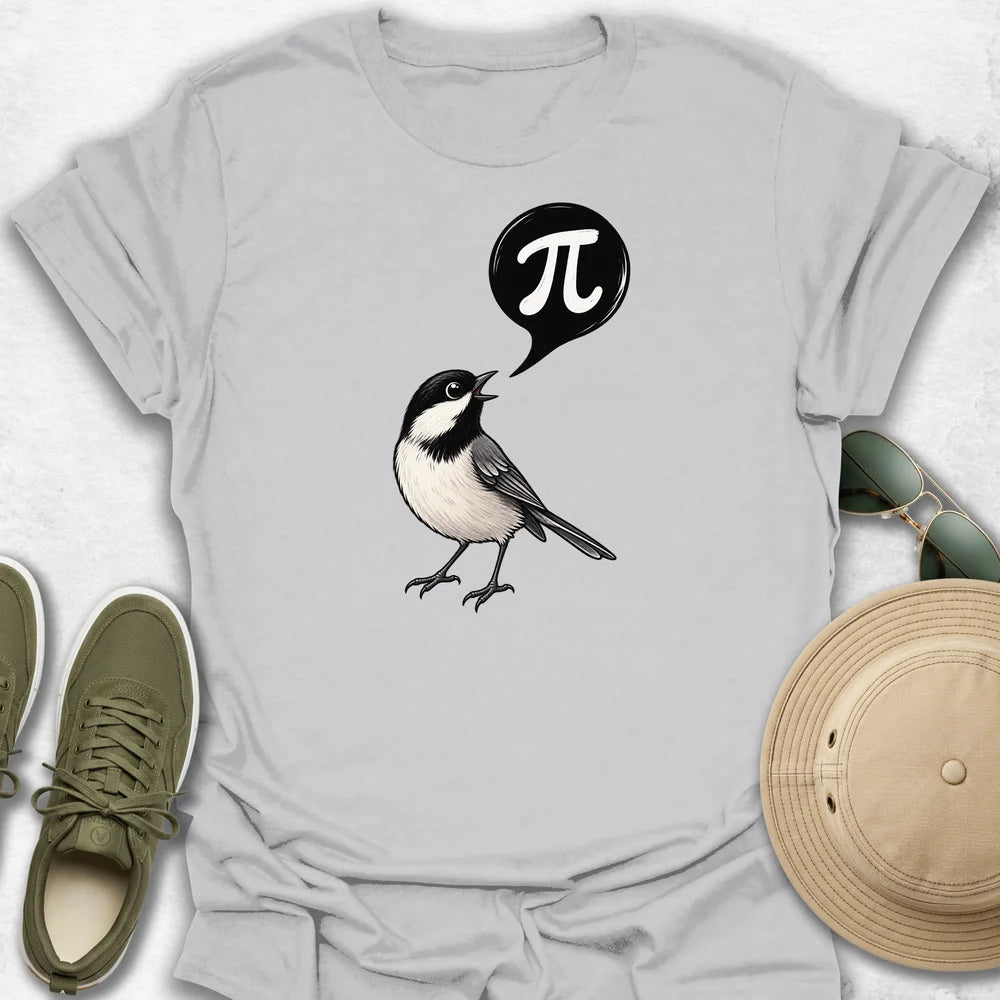 Chickadee Singing Pi Symbol T-Shirt