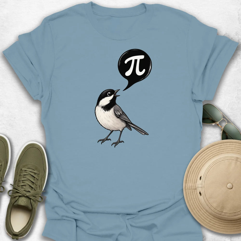 Chickadee Singing Pi Symbol T-Shirt