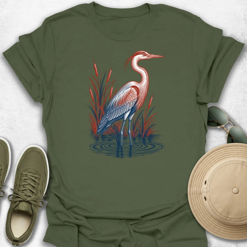 Two-Tone Heron T-Shirt